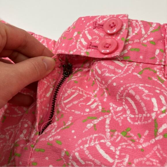 Vineyard Vines | Pink Fish Pattern Shorts Summer Colorful Vacation 100% Cotton 4 - Picture 3 of 7